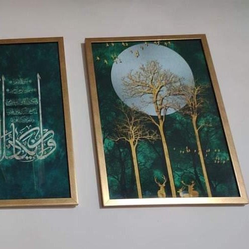تابلو دکوراتیو وان یکاد و آهو 3تکه